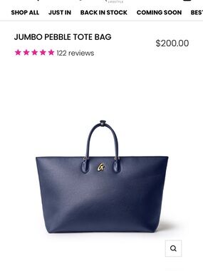Glamaholic Lifestyle Jumbo Pebble Tote Bag